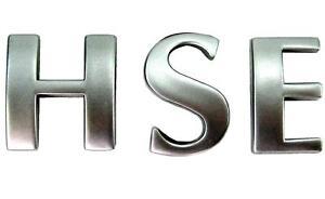 HSE Logo - Silver Letters HSE logo for Range Rover L322 GCAT MKIII diesel/V8 ...