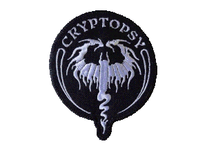 Cryptopsy Logo - CRYPTOPSY Iron On Sew On Death Metal Embroidered Patch 3.4