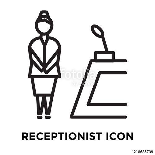 Receptionist Logo - receptionist icon on white background. Modern icons vector ...