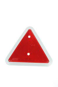 4 Red Triangles Logo - FREE P&P 4 x Red Triangle Reflectors White Edging Trailers Walls