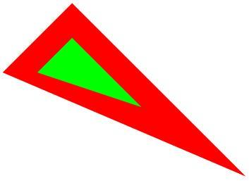 Three-Point Red Triangle Logo - split triangles on overlap - Stack Overflow