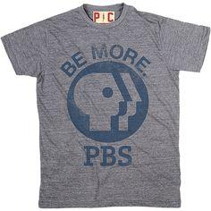 Shoppbs.org Logo - Men's Triblend Vintage PBS Logo T-Shirt (Grey) - Small - shopPBS.org ...