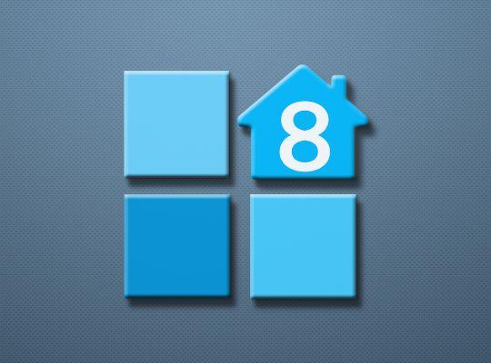 WP8 Logo - Launcher 8 free fake wp8 App Logo , Icon Design