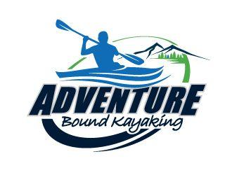 Kayaking Logo - Adventure Bound Kayaking logo design - 48HoursLogo.com