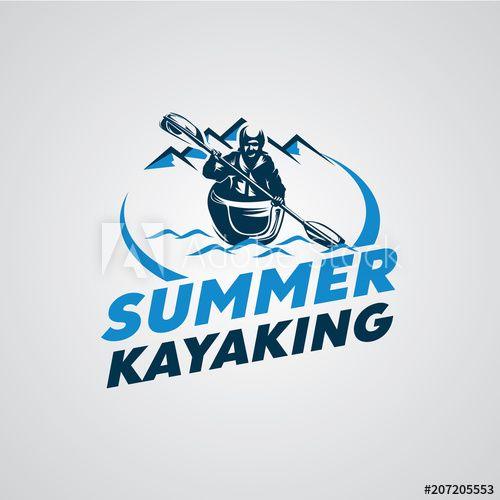Kayaking Logo - Canoe or Kayaking Logo Designs Template - Buy this stock vector and ...