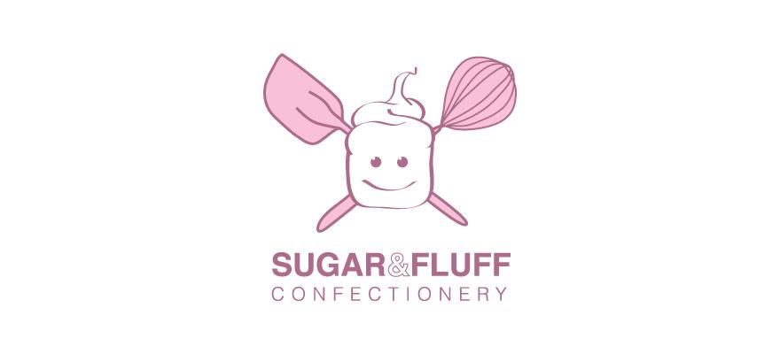Marshmallow Logo - Logo for Sugar & Fluff Confectionery – Lucky Dip Design