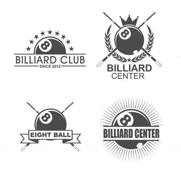 Billaerd Logo - Billiard logo design template set Vector | Premium Download