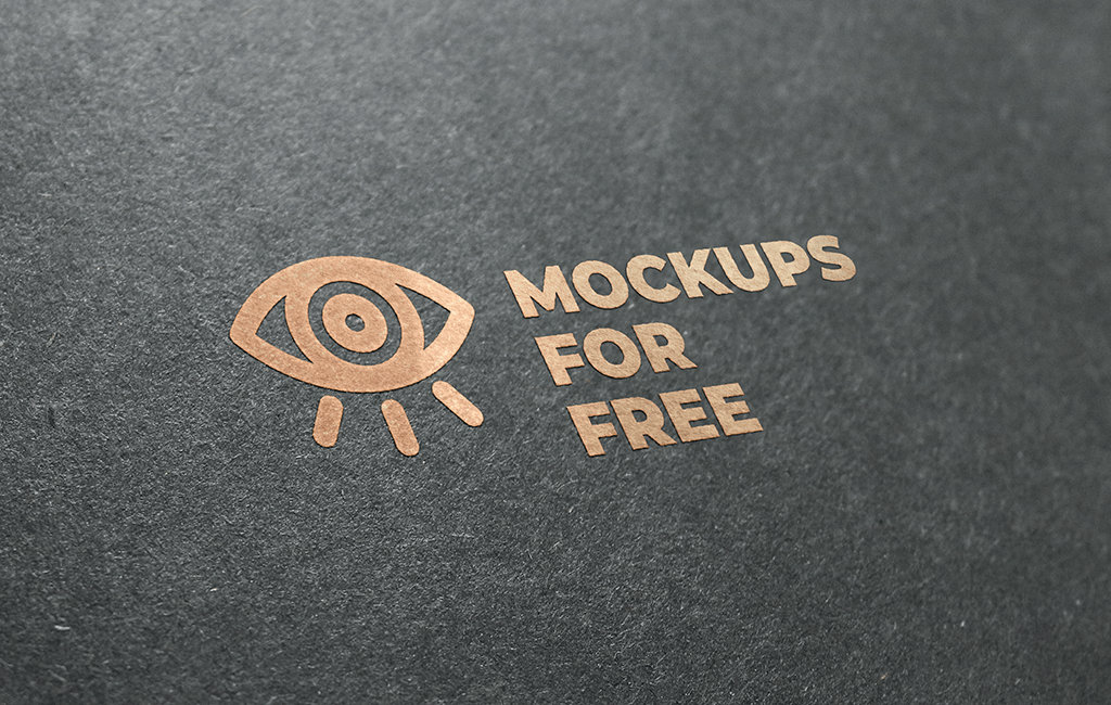 Texture Logo - Logo Golden Texture - Mockups For Free