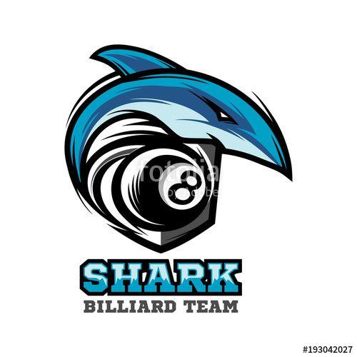Billaerd Logo - Shark Billiard Logo Vector 02