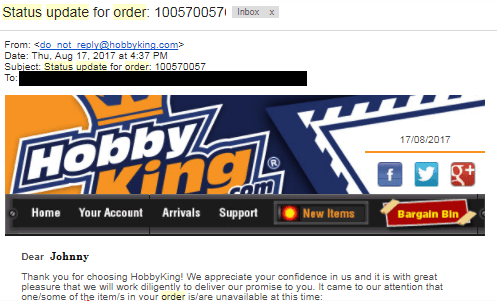 HobbyKing Logo - I was informed there are BK item(s) in my order. What should I do ...