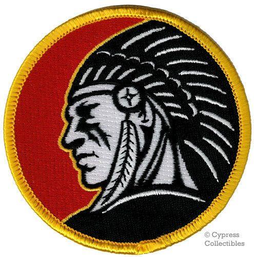 Redshin Logo - Indian Chief Iron-on Patch Embroidered Redskin Logo Emblem Head ...