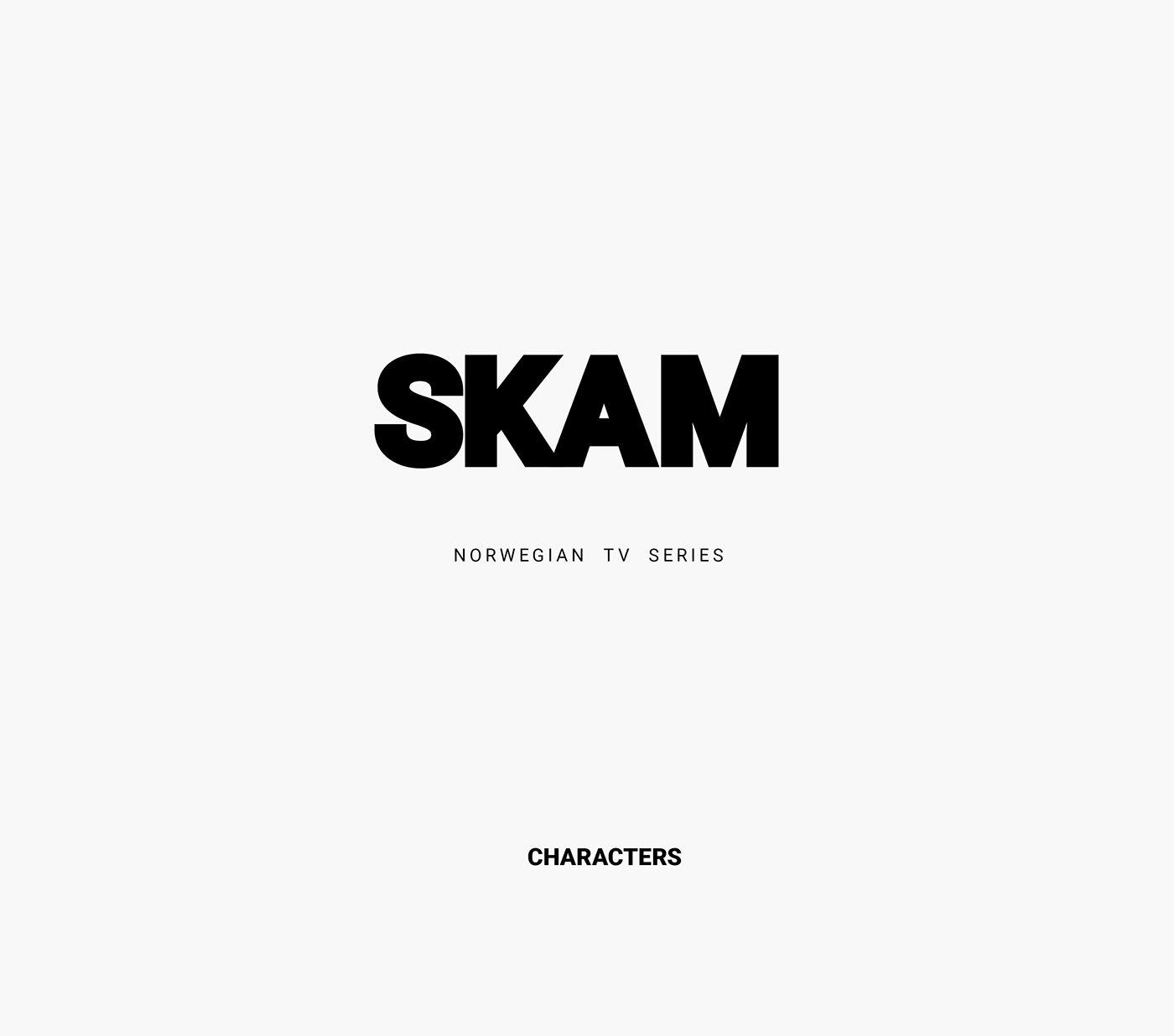 SKAM Logo - SKAM // Norwegian TV series CHARACTERS on Behance