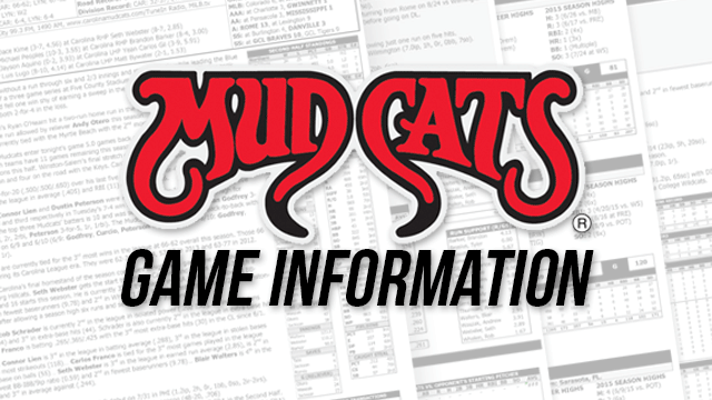 Mudcats Logo - August 31 - Mudcats Game Notes | Carolina Mudcats News