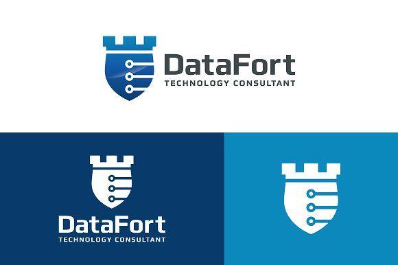 Fort Logo - Data Fort Logo ~ Logo Templates ~ Creative Market