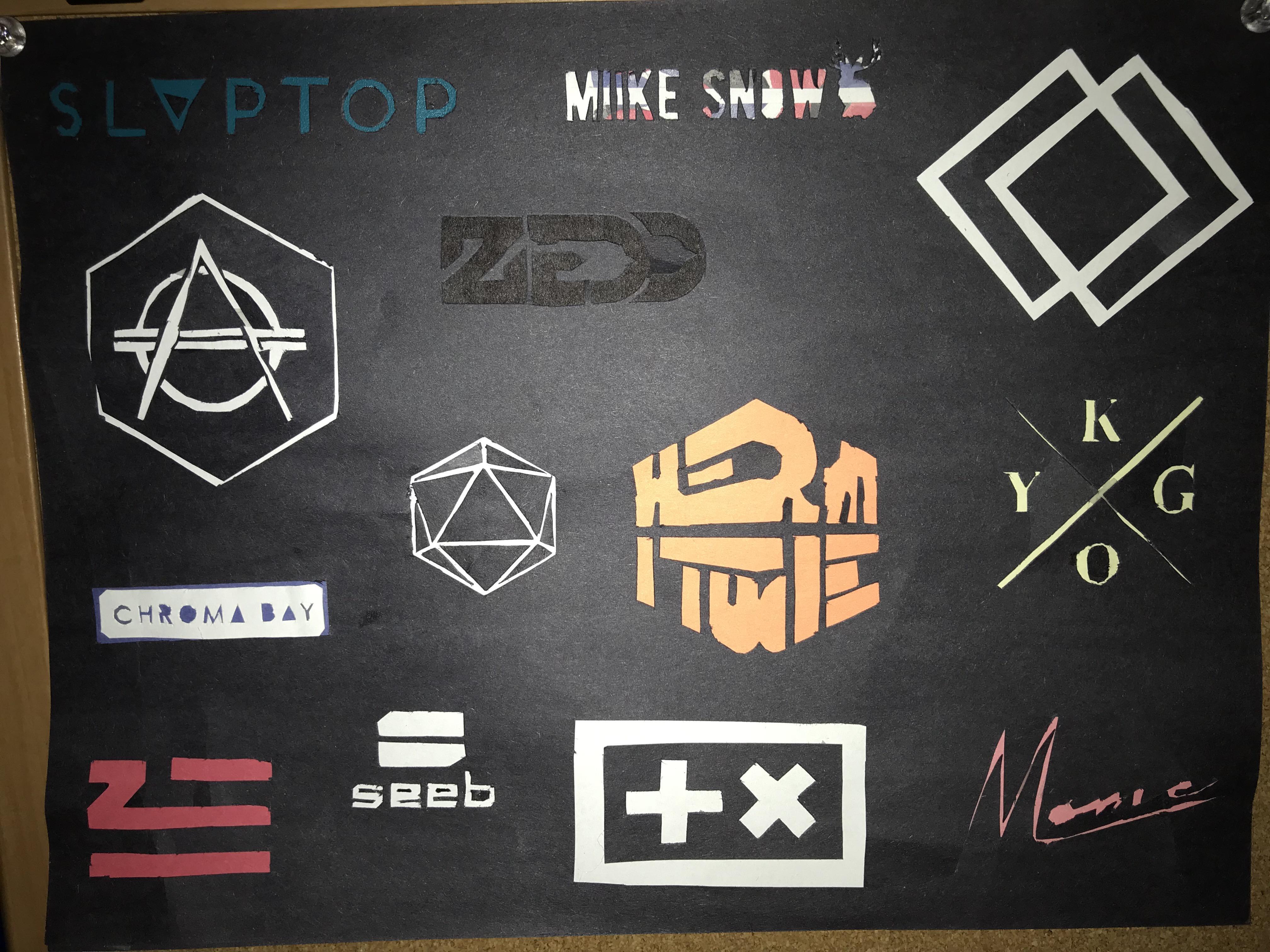 EDM Logo - a few logos from my favorite edm artists I made using construction