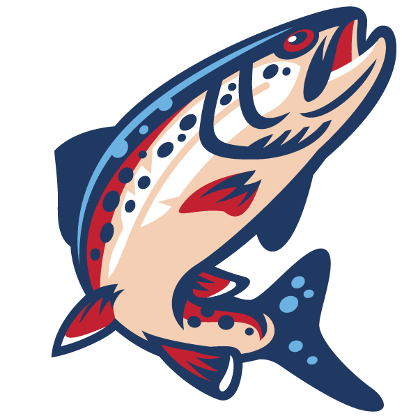 Trout Logo - Spokane Indians redband themed mascot and uniform Falls