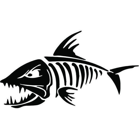 Bonefish Logo - Bone Fish 1 Logo Skeleton Angling Fishing Hook Fresh Water