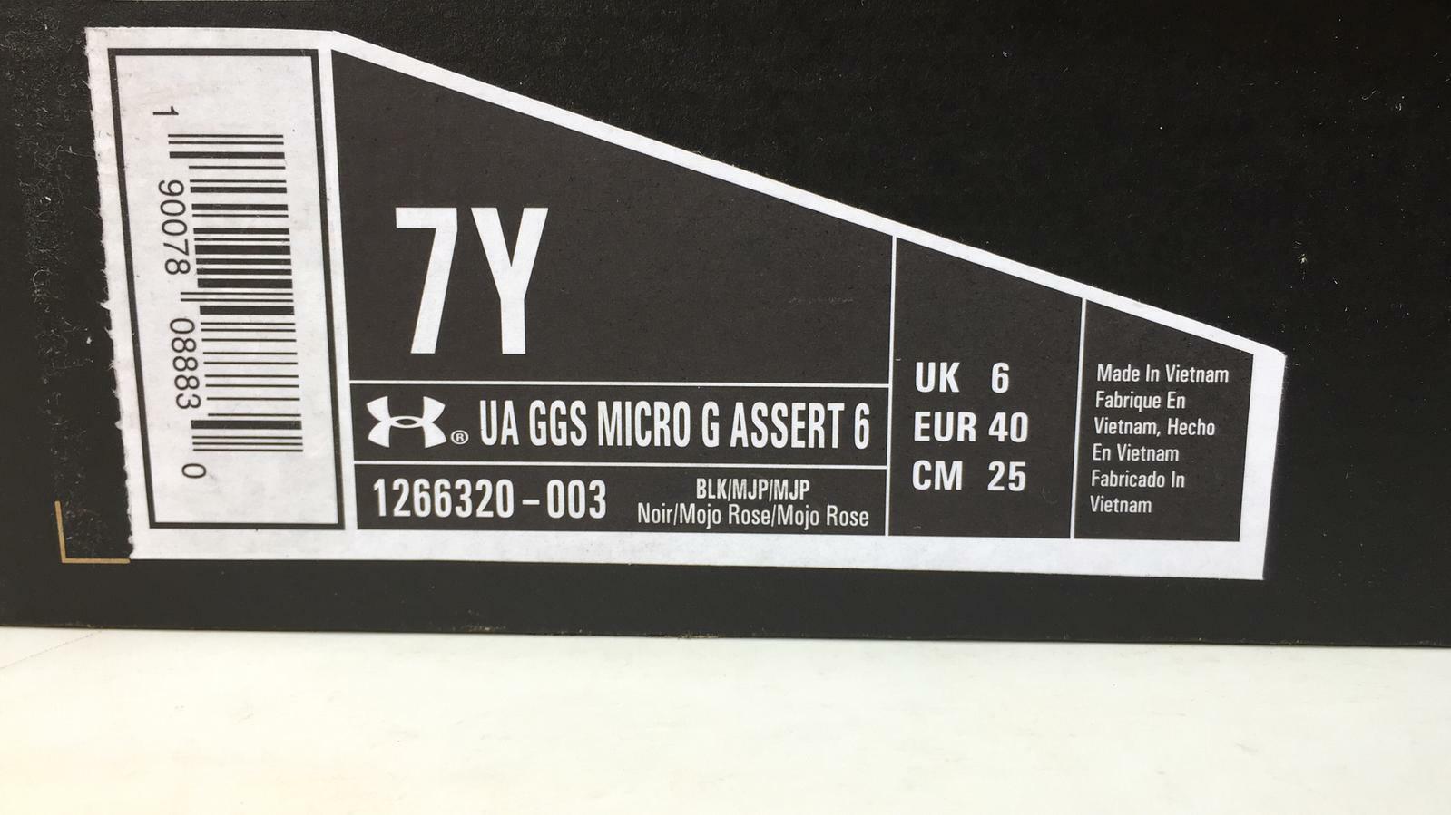 Assert6 Logo - Under Armour Kids BGS Micro G Assert 6 Running Shoe 7