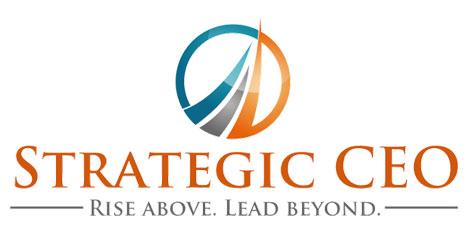 Strategic Logo - Strategic CEO. Rise Above. Lead Beyond. CEO. Growing
