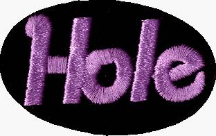 Hole Logo - Hole on Black Oval Logo Iron On