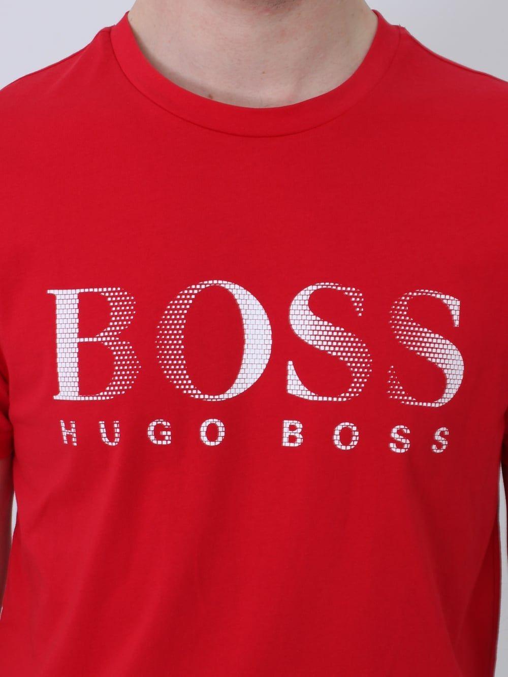 UV Logo - Hugo Boss UV Logo T.Shirt in Red
