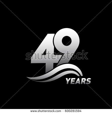 49 Logo - logo design 49 years anniversary celebration logo design stock