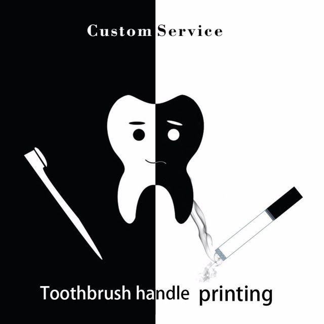 Toothbrush Logo - 100 Pieces Customized Printing Logo OEM Service Bamboo Toothbrush ...