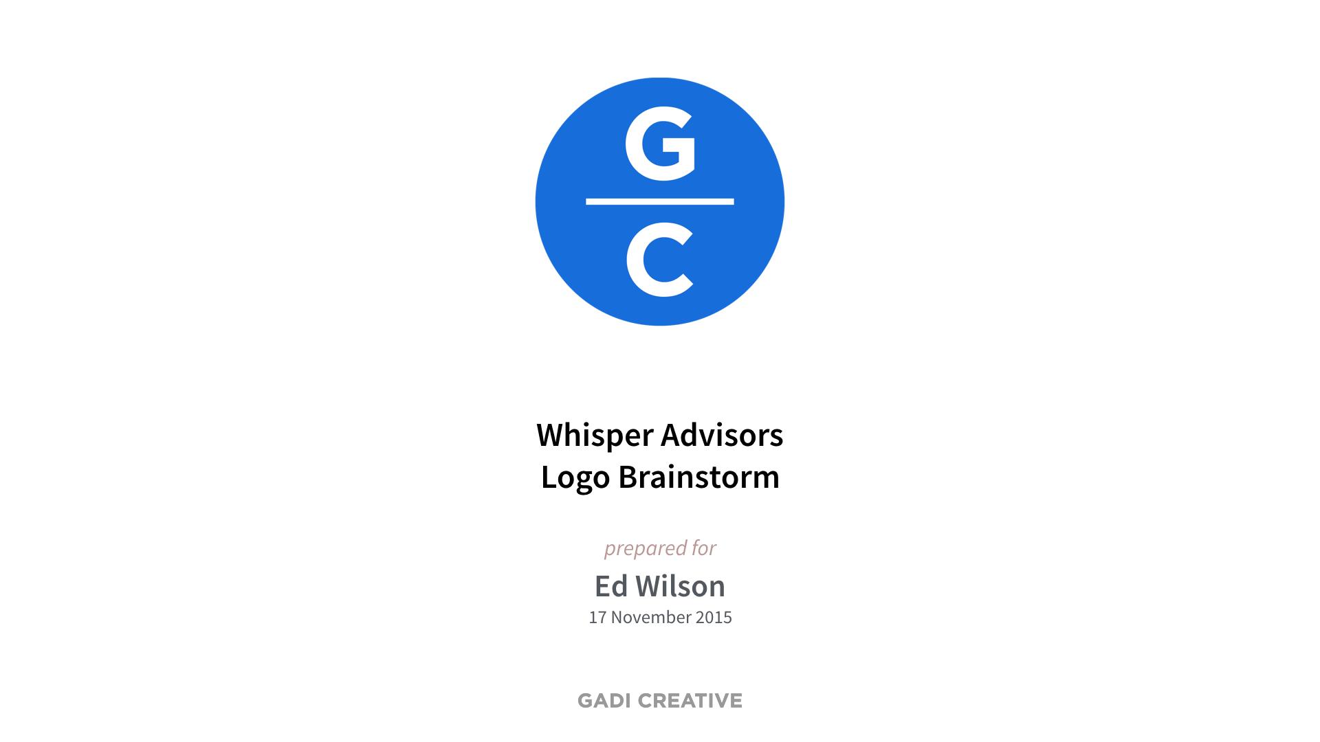 Whisper Logo - GC Whisper Logo Play 111615.001 - Gadi Creative