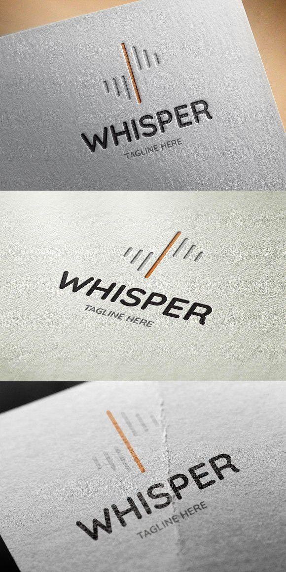 Whisper Logo - Whisper Logo Template | Premium Design | Logo templates, Logos ...