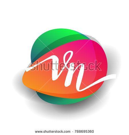 VN Logo - Letter VN logo with colorful splash background, letter combination ...