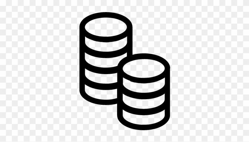 Coins Logo - Two Stacks Of Coins Vector - Stack Of Coins Logo - Free Transparent ...