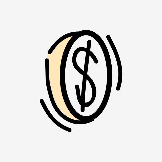 Coins Logo - Hand Drawing Coins Logo Icon Vector, Profit, Cash, Cartoon PNG and ...