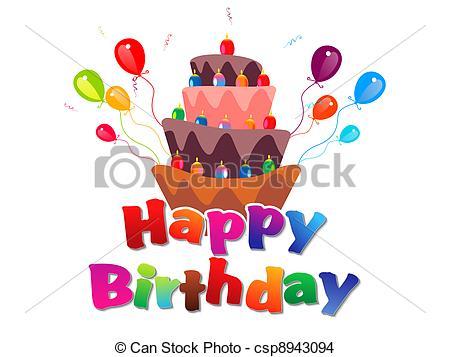 Birthday Logo - Happy Birthday Logos Abstract Happy Birthday Background Illustration
