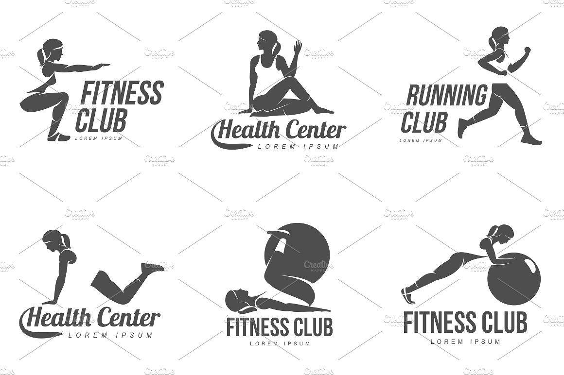 Workout Logo - Aerobic workout logo ~ Icons ~ Creative Market