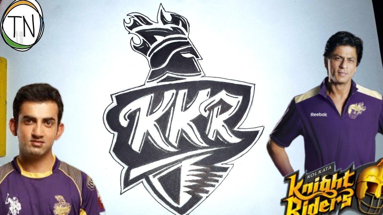 KKR Logo - Drawing Kolkata Knight Riders (KKR) Logo