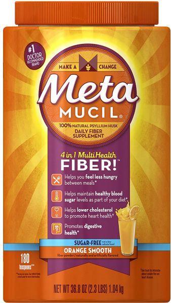 Metamucil Logo - Metamucil Daily Fiber Supplement, Orange Smooth Sugar Free Psyllium Husk Fiber Powder, 180 Doses