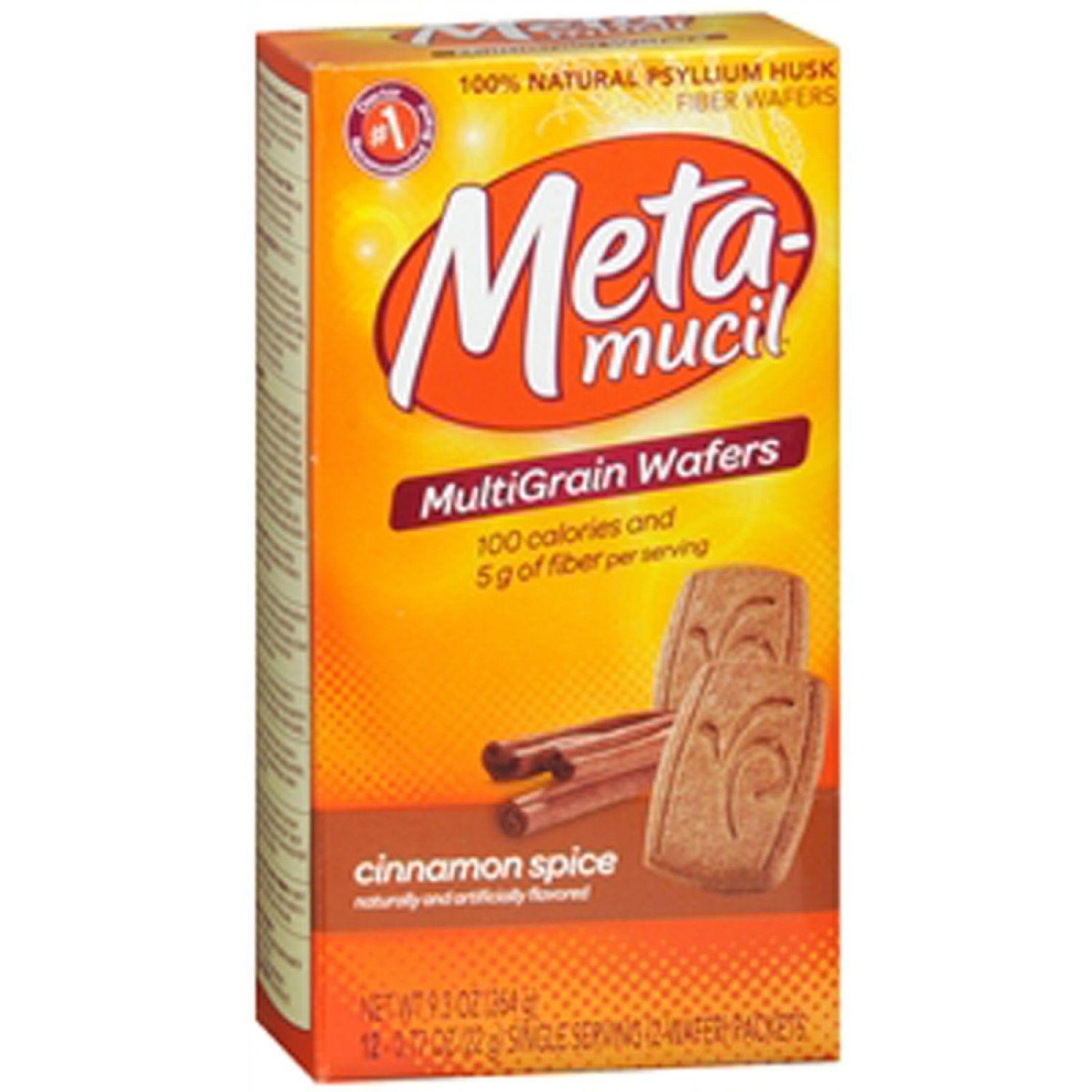 Metamucil Logo - Metamucil Fiber Wafers, Cinnamon Spice, 12.77 oz (22 g) packets 9.3 oz (264 g)