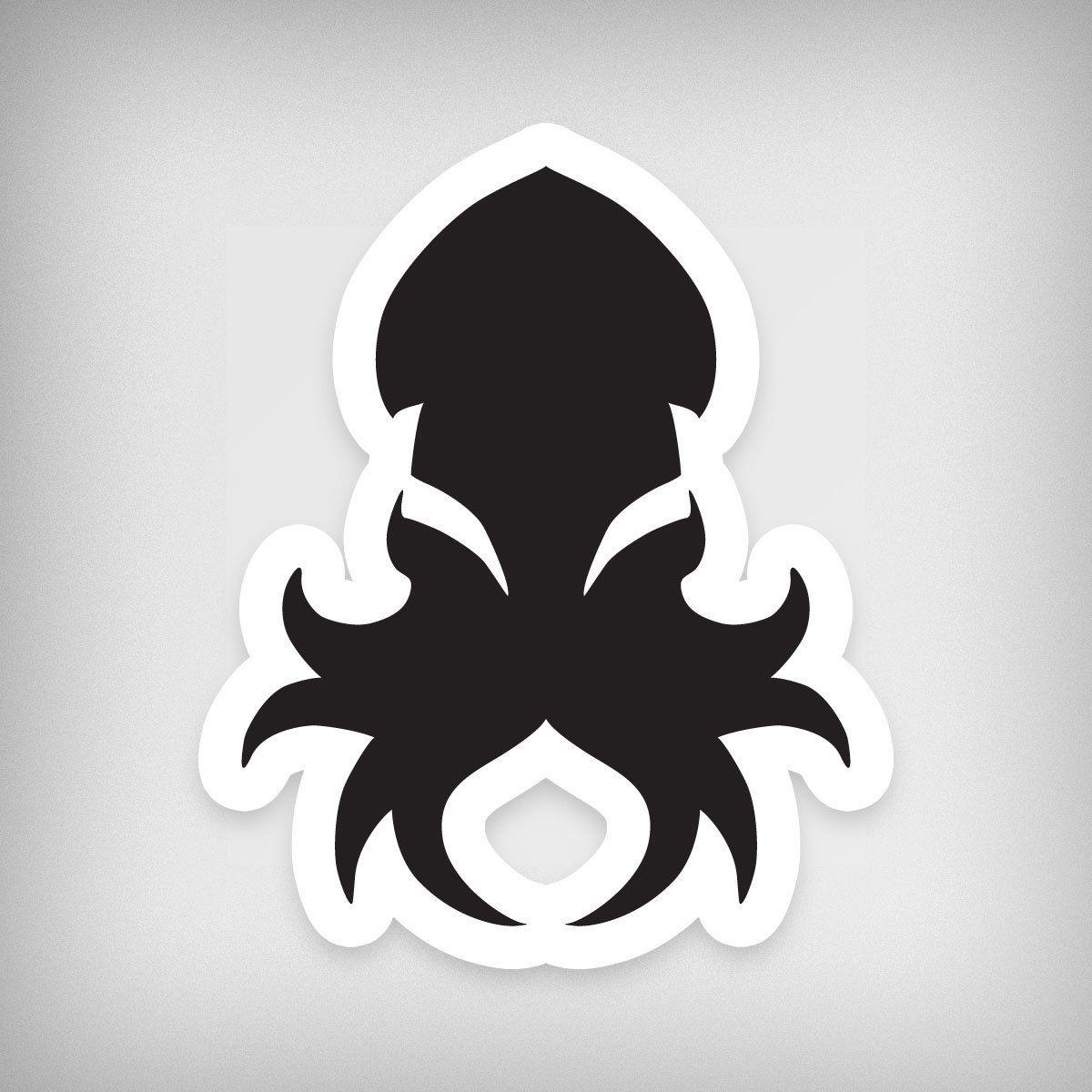 Kraken Logo - Kraken Logo Black Sticker