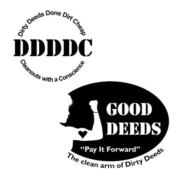 Dirt-Cheap Logo - Dirty Deeds vs Good Deeds logos. LW Creative Group