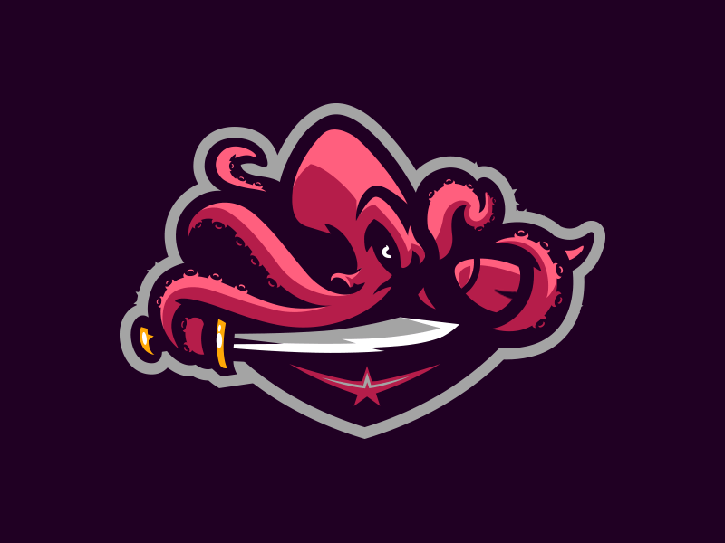 Kraken Logo - Kraken Mascot logo