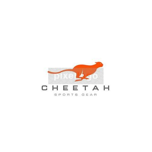 Cheetah Logo - Cheetah Running - red cheetah jumping in the air | Pixellogo
