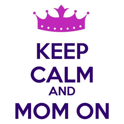 Calm Logo - Keep Calm And Mom On Sublimated Logo - Add It To Your Headwear ...
