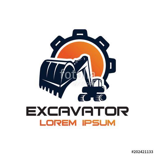 Excavator Logo - Excavator Vector Logo Template. Excavator logo. Excavator isolated