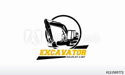 Excavator Logo - Excavator logo designs template vector illustration - Buy this stock ...