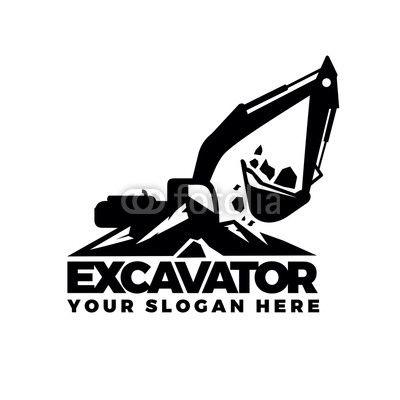 Excavator Logo - Fototapeta Excavator Logo Vector