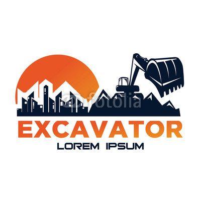 Excavator Logo - Excavator Vector Logo Template. Excavator logo. Excavator isolated