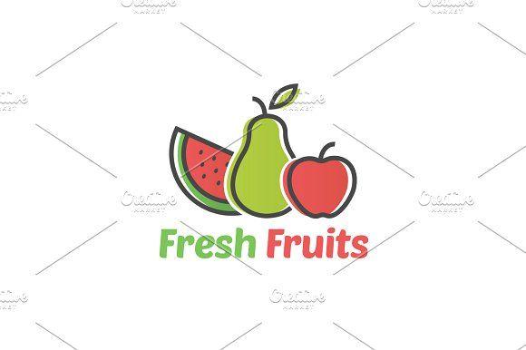 Fruits Logo - Fresh Fruits Logo ~ Logo Templates ~ Creative Market