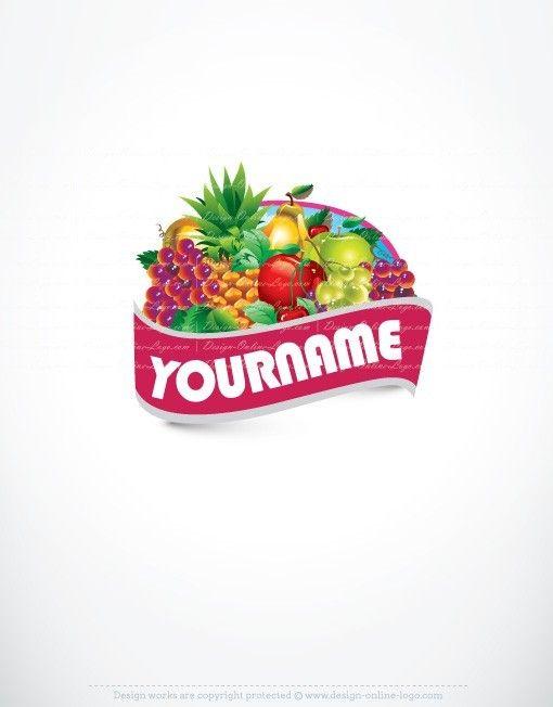 Fruits Logo - Exclusive Design: Fresh Fruits Logo + Compatible FREE Business Card