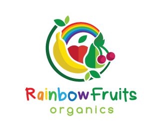 Fruits Logo - Rainbow Fruits Designed by Moonley | BrandCrowd