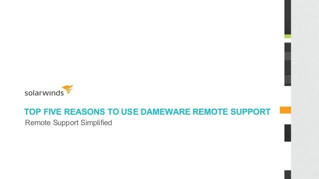 Deamware Logo - Top 5 Reasons to Use Dameware Support